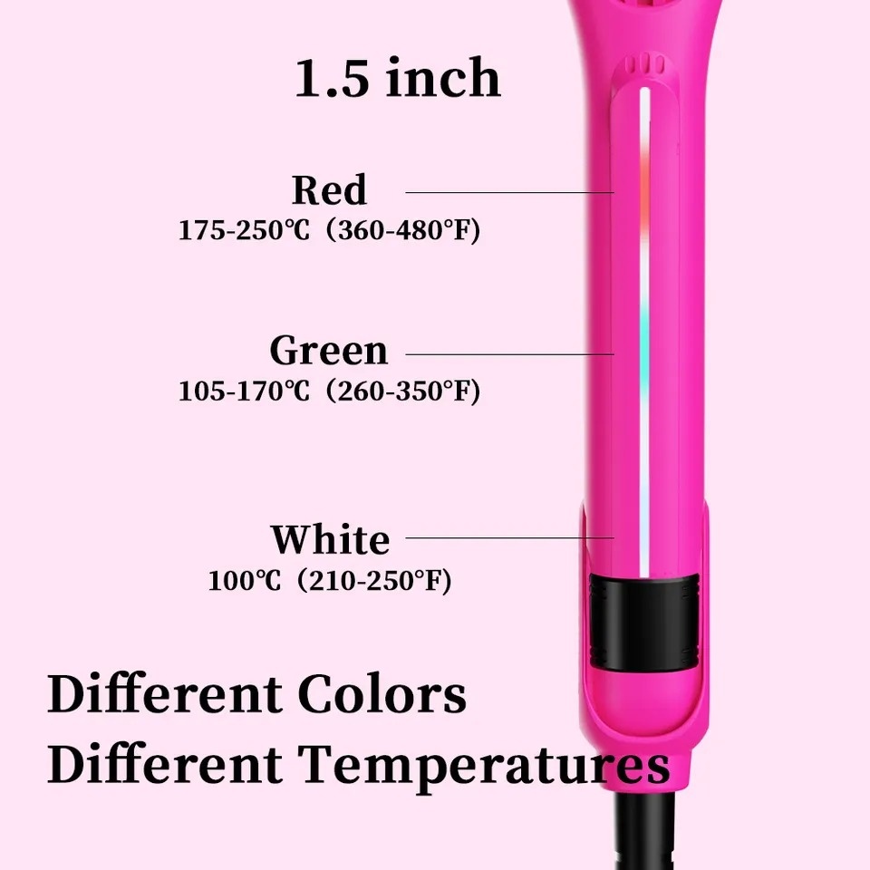 Hair Straightener Ceramic Infrared Flat Iron Pink