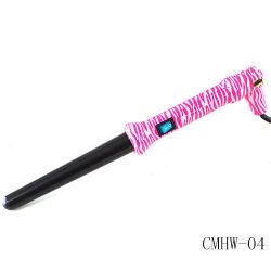 Professiona Pink Zebra Hair Curling Wand Conical Curling Iron- Hair Styling Tools