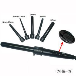 Professional 5 in 1 interchangeable wavy hair curler wand and hair curler