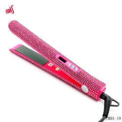 Swarovski Crystal Pink Hair Flat Iron-Hair Styling Tools