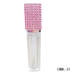 Led Light Lip Gloss Container with Crystals-Cosmetic Packaging